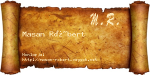 Masan Róbert névjegykártya